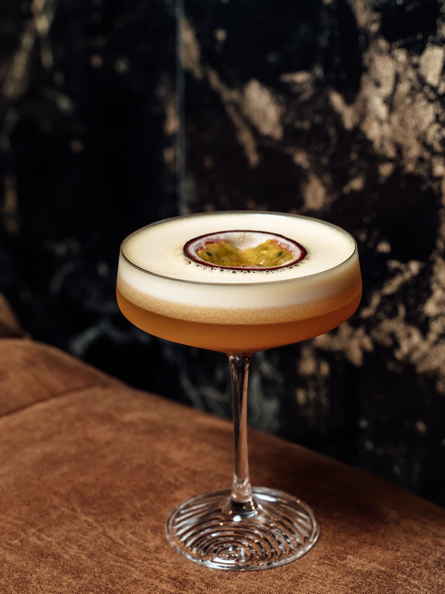 A signature cocktail at AAYAM's bar